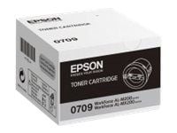 Epson 0709 - Svart - original - tonerpatron - for WorkForce AL-M200DN, AL-M200DN Double pack bundle ETD, AL-M200DW, AL-MX200DNF, AL-MX200DWF