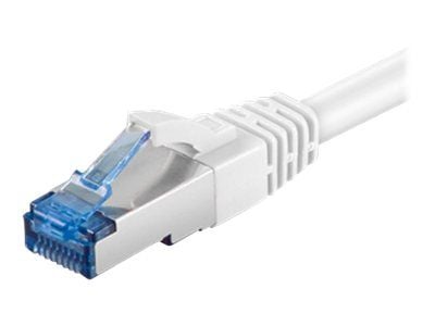 Wentronic Goobay - Verkkokaapeli - RJ-45 (M) - RJ-45 (M) - 1 m - parit metallifoliossa (PiMf) - CAT 6a - puristettu, sileä - valkoinen (93688)