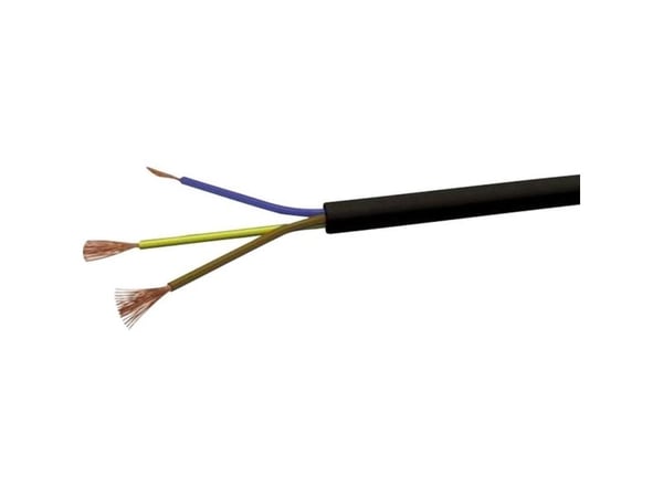 VOKA Kabelwerk H05VVF3X1 Letkukaapeli H03VV-F 3 x 1 mm² Musta 100 m VOKA Kabelwerk H05VVF3X1 Letkukaapeli H03VV-F 3 x 1 mm² Musta 100 m