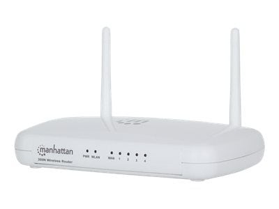 Manhattan 300N Wireless Router - Trådløs ruter 4-portssvitsj 2,4 GHz