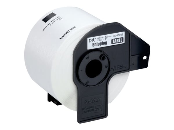 Brother DK-11202 - Svart på hvitt - 62 x 100 mm 300 etikett(er) (1 rull(er) x 300 forsendelsesetiketter - for Brother QL-1050, QL-500, QL-550, QL-5...