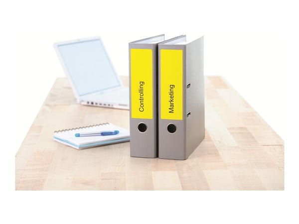 HERMA Special - Papir - matt - permanent selv-adhesiv - gul - 192 x 61 mm 400 etikett(er) (100 ark x 4) opake arkivmappeetiketter