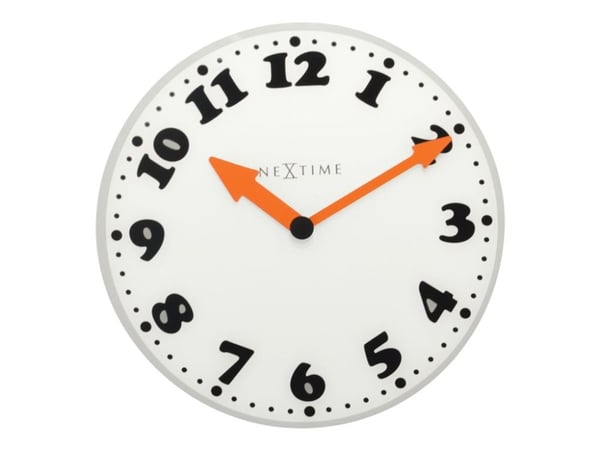 Nextime Girl - Klokke - kvarts - veggmonterbar - 43 cm - sølv