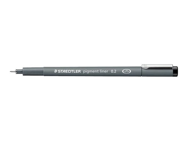 STAEDTLER pigment liner - Fineliner - svart - pigmentbläck - 0.2 mm