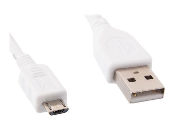 Gembird MicroUSB B - USB A, 1m, 1 m, USB A, Mini-USB B, USB 2.0, Uros/uros, Valkoinen