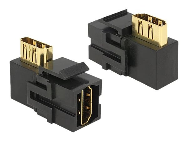 Delock Keystone-moduuli - Modulaarinen liitin (kytkin) - HDMI - musta - musta