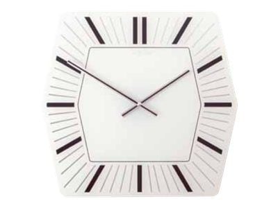 Nextime Hexagon - Klokke - heksagonal - kvarts - veggmonterbar - 43 x 43 cm - hvit