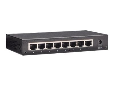 Intellinet 8-Port Fast Ethernet Office Switch, Desktop Size, Metal, IEEE 802.3az (Energy Efficient Ethernet), Box - Switch - 8 x 10/100 - stasjonær