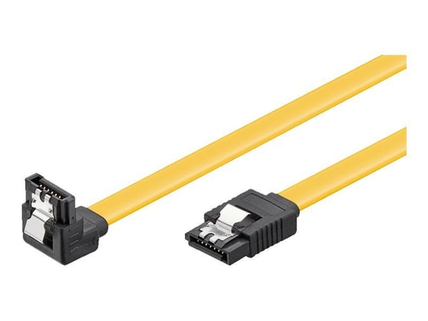goobay - SATA-kabel - Serial ATA 150/300/600 - SATA til SATA - 30 cm - låst, 90° kontakt