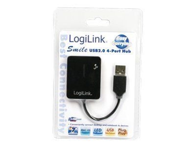LogiLink Smile USB2.0 4-Port Hub - Hubb - 4 x USB 2.0