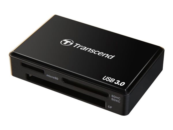 Transcend Multi-Card Reader RDF8 - Kortleser (MS, CF, SDHC, MS Micro, microSDHC, SDXC, SDHC UHS-I, SDXC UHS-I, MS XC) - USB 3.0