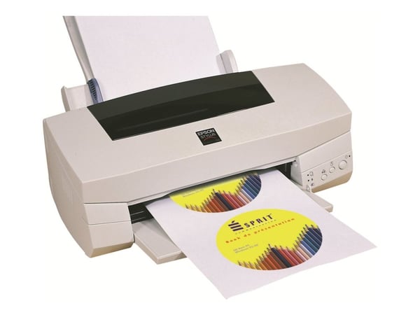 Avery CD/DVD-etiketter Classic Size - Hvit - 117 mm rund 200 etikett(er) (100 ark x 2) CD/DVD-etiketter