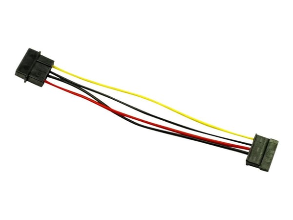 Inter-Tech - Strømadapter - SATA-strøm (hunn) til 4-pin intern strøm (hann) - 15 cm