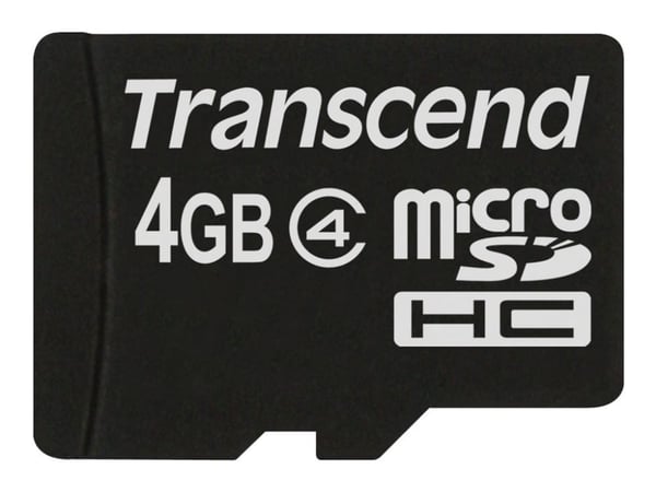 Transcend - Flashminnekort - 4 GB - Class 4 - microSDHC