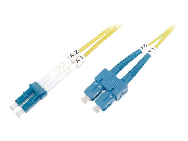 DIGITUS Professional - Koblingskabel - SC/APC-enkeltmodus (hann) til LC/UPC-enkeltmodus (hann) - 3 m - fiberoptisk - dupleks - 9 / 125 micron - OS2...