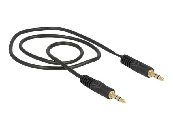 Delock - Lydkabel - mini-phone stereo 3.5 mm hann til mini-phone stereo 3.5 mm hann - 50 cm - svart