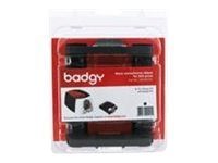 Badgy - Svart / svart/hvitt - kassett med utskriftsbånd - for Badgy 100, 200; Evolis Primacy 2 Simplex Expert