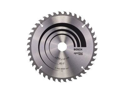 Bosch Optiline Wood - Sirkelformet sagblad - for tre - 254 mm - 40 tenner