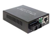 Delock - Fibermedieomformer - 100Mb LAN - 10Base-T, 100Base-FX, 100Base-TX - RJ-45 / SC-enkeltmodus - opp til 20 km - 1310 nm