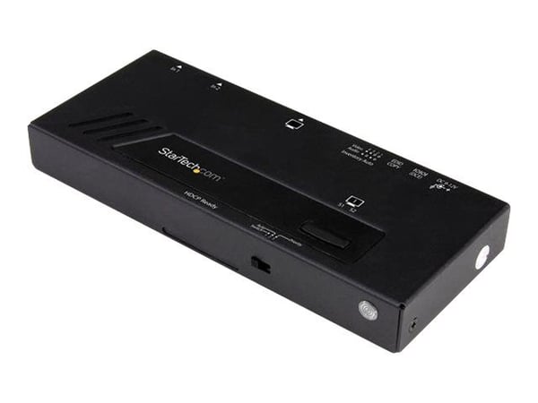 Startech 2-Port HDMI Automatic Video Switch - 4K 2x1 HDMI Switch with Fast Switching, Auto-Sensing and Serial Control (VS221HD4KA) - Video/audio sw...