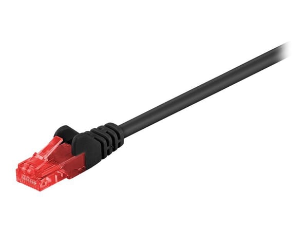 Wentronic goobay - Liitäntäkaapeli - RJ-45 (M) - RJ-45 (M) - 25cm - UTP - CAT 6 - valettu, ilman koukkua - musta (95255)