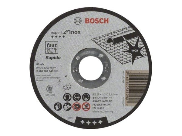 Bosch Skæreskive - Inox / Stål - 115X1,0MM