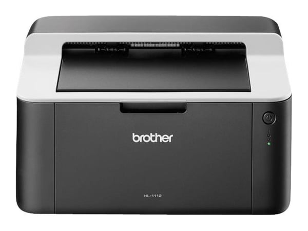 Brother HL-1112 - Skrivare - svartvit - laser - A4/Legal - 2400 x 600 dpi - upp till 20 sidor/minut - kapacitet: 150 ark - USB 2.0 - grå, svart