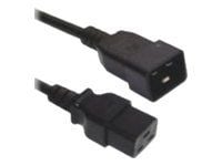 PremiumCord - Strømforlengelseskabel - IEC 60320 C19 til IEC 60320 C20 - AC 230 V - 3 m - svart