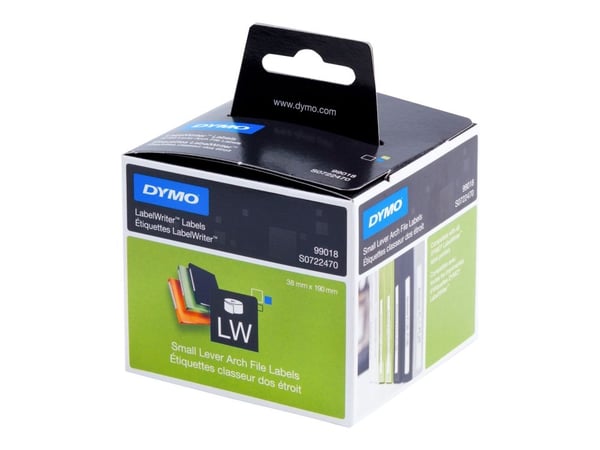 DYMO LabelWriter - Svart på hvitt - 190 x 38 mm 110 etikett(er) (1 rull(er) x 110) armbueetiketter - for DYMO LabelWriter 310, 320, 330, 330 Turbo,...