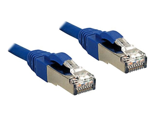Lindy - Koblingskabel - RJ-45 (hann) til RJ-45 (hann) - 5 m - SFTP, PiMF - CAT 6a - halogenfri, formstøpt, uten hindringer - blå