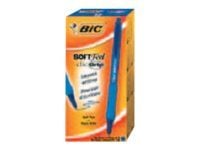 BIC Soft Feel clic - Kulspetspenna - röd - 1 mm - medel - indragbar (paket om 12)