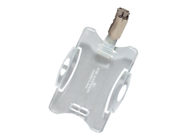 DURABLE - Kortholder - for 54 x 85 mm - klips - gjennomsiktig (en pakke 25)