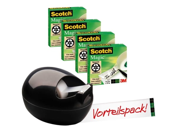 Scotch Magic C36-B-EU - Dispenser med kontortape - skrivebord - 19 mm x 33 m - svart Scotch Magic C36-B-EU - Dispenser med kontortape - skrivebord - 19 mm x 33 m - svart