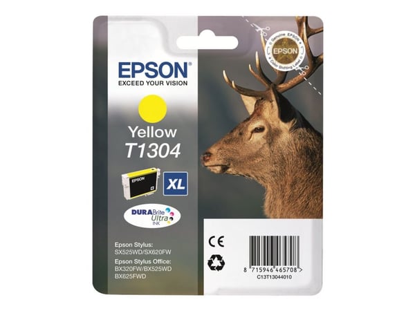 Bläckpatron epson t130440, 10,1 ml, gul