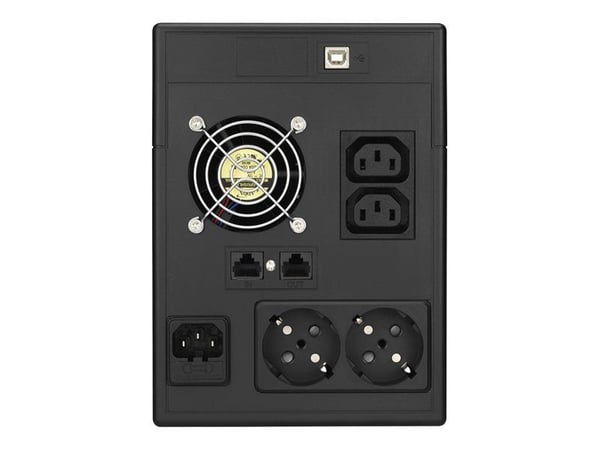PowerWalker VI 1500 LCD - UPS - AC 220/230/240 V - 900 watt - 1500 VA - 9 Ah - USB - utgangskontakter: 4 - svart
