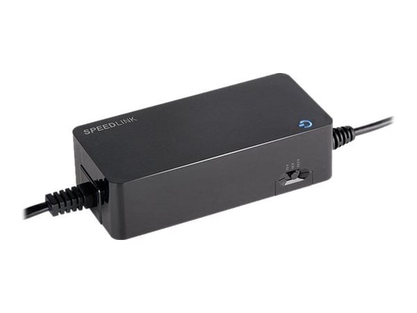 SPEEDLINK PECOS UNIVERSAL SL-6955-BK - Strømadapter - AC 230 V - 90 watt - svart