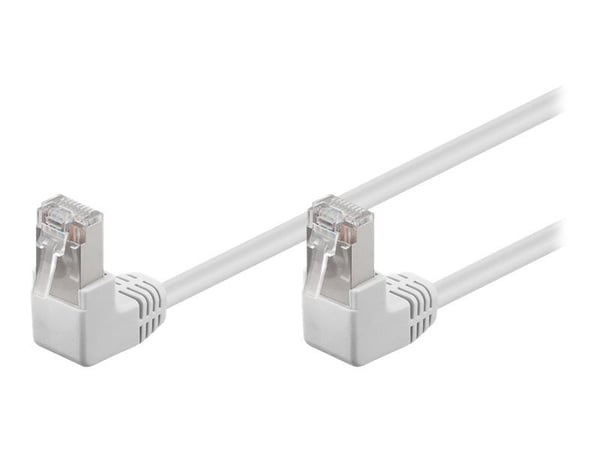goobay - Nettverkskabel - RJ-45 (hann) til RJ-45 (hann) - 50 cm - foliebelagt uskjermet tvinnet kabelpar (F/UTP) - CAT 5e - formstøpt, 90° kontakt ...