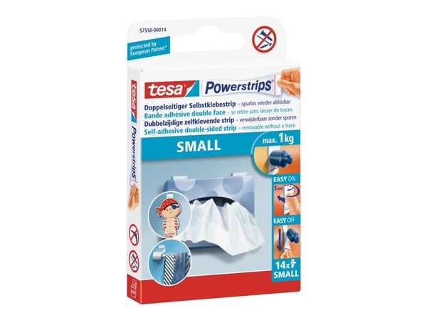 Powerstrips tesa SMALL - monteringsstrips (pakke á 14 stk.)