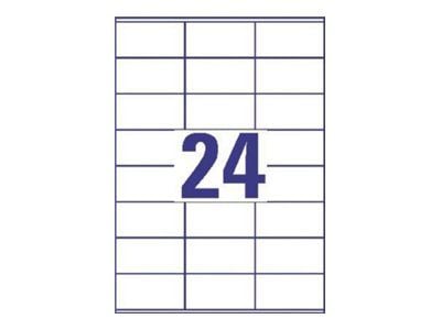 Avery - Hvit - 70 x 36 mm 600 etikett(er) (25 ark x 24) flerbruks merkelapper