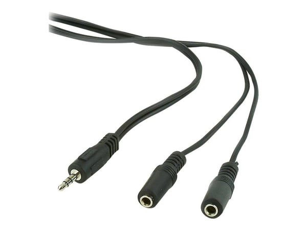 Cablexpert CCA-415 - Äänenjakaja - stereo minijakki naaras stereo minijakki uros - 5 m - musta - musta