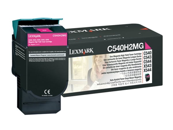 Lexmark - High Yield - magenta - alkuperäinen - värikasetti LCCP - Lexmark C540, C543, C544, C546, X543, X544, X546, X548 - värikasetti