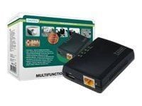Digitus DN-13020, Musta, Toiminta/Seikkailu, Linkki, Teho, USB, Taiwan, Ethernet LAN, 10,100 Mbit/s, FTP, SMB, CIFS