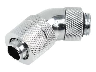 Alphacool HF-liitäntä 45 astetta G1/4 tuuman uros 13/10mm - käännettävä, kromihopea, kromihopea