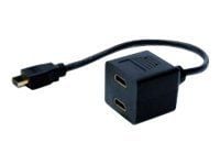 ASSMANN - HDMI-splitter - HDMI hann til HDMI hunn - 20 cm - skjermet - svart