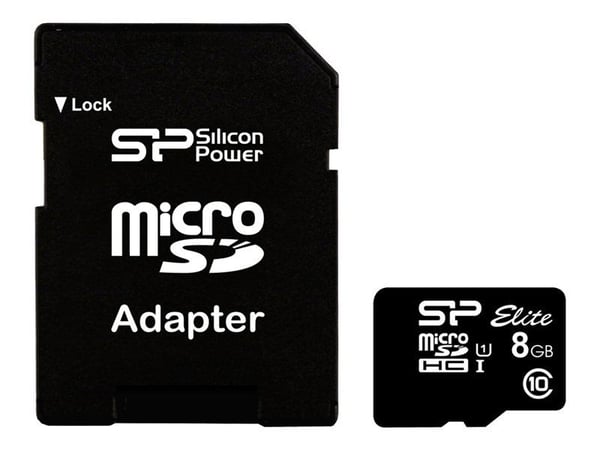 SILICON POWER Elite - Flashminnekort (microSDHC til SD-adapter inkludert) - 8 GB - Class 10 - microSDHC UHS-I