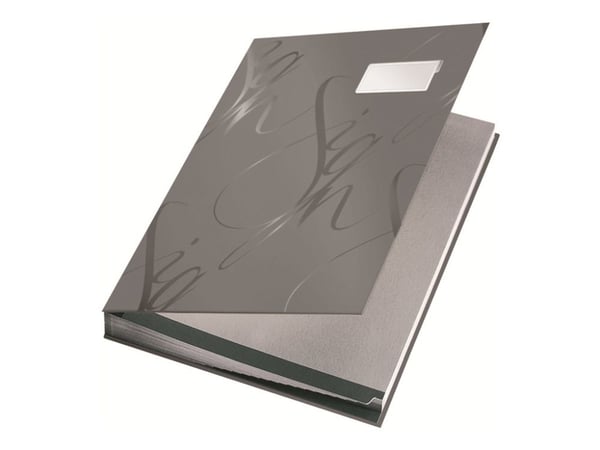 LEITZ signaturmappedesign, 18 rom, grå DIN A4, satenglaminering, romblokk laget av grått (5745-00-85)