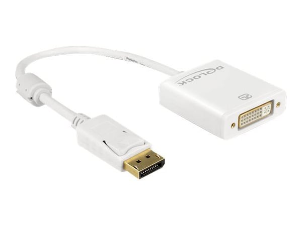 Delock Displayport to DVI Adapter - Videomuuntaja - DVI - DisplayPort - hvid