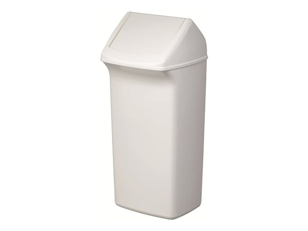 DURABLE DURABIN - Soptunna - fliplock - 40 L - vit