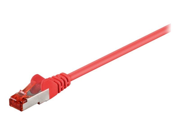 goobay - Nettverkskabel - RJ-45 (hann) til RJ-45 (hann) - 7.5 m - SFTP, PiMF - CAT 6 - formstøpt - rød