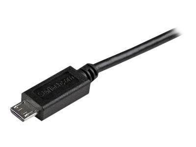 StarTech 2m Mobile Charge Sync USB to Slim Micro USB Cable M/M - USB-kabel - Micro-USB type B (hann) til USB (hann) - USB 2.0 - 2 m - svart